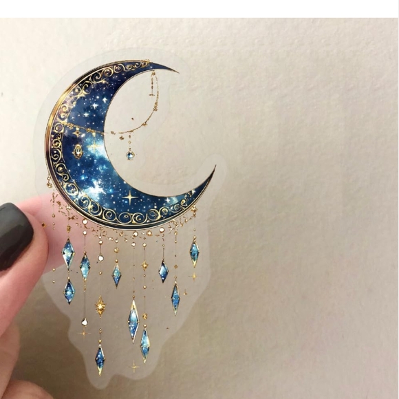 Hot Topic Blue and Purple Abstract Sticker Design - Picture 2 of 7